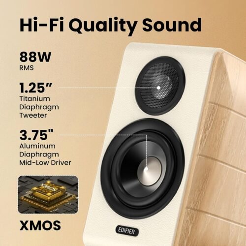 Edifier S880DB MKII Hi-Fi Bookshelf Speakers, 88W RMS, White2 Edifier S880DB MKII Hi-Fi Bookshelf Speakers, 88W RMS, White