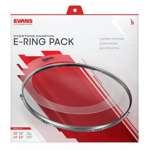 Evans ER-ROCK E-Ring Pack, Rock1 Evans ER-ROCK E-Ring,10-12-14-16" ROCK PACK