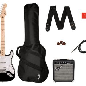 Fender 0371720606 Squier Sonic Stratocaster Pack – Black