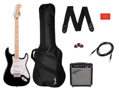 Fender 0371720606 Squier Sonic Stratocaster Pack – Black