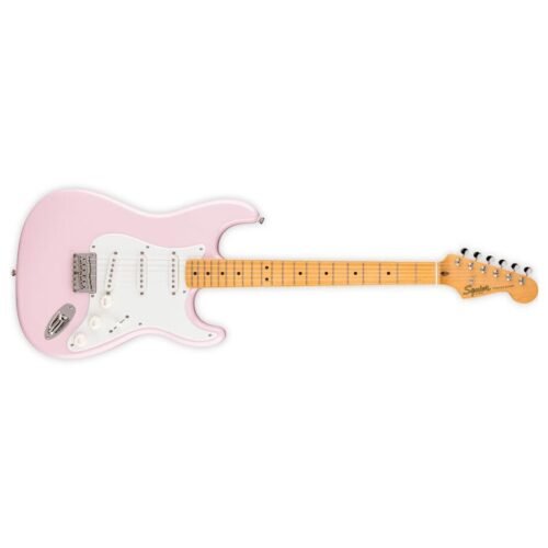 Fender Classic Vibe 50s Stratocaster HT Electric Guitar 0374008556 - Shell Pink 2 Fender FEN*0374008556 Classic Vibe ’50s Stratocaster® HT Maple Fingerboard, Shell Pink