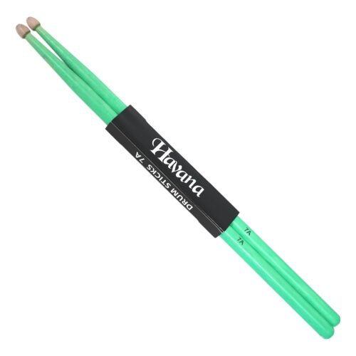 Havana American Hickory 7A Drum Sticks, Green (Pair) Havana American Hickory 7A Drum Sticks, Green (Pair)