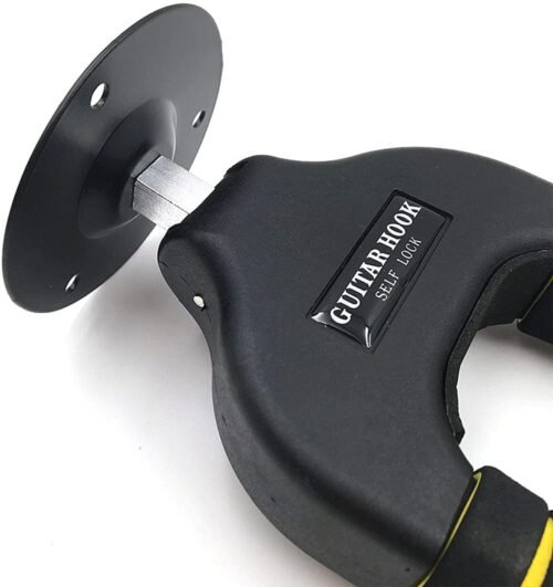 Hayden Guitar Wall Mount Hanger, Black with Yellow Accents G14B 2 Hayden Guitar Wall Mount Hanger, Black with Yellow Accents G14B