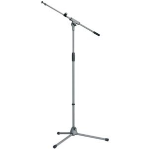 Konig & Meyer 21080 Soft Touch Microphone Stand with Extendable Boom Arm - Gray