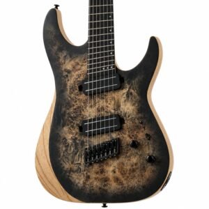 Schecter Reaper-7 Multiscale SCB Electric Guitar With Bag - Satin Charcoal Burst 1509 Schecter Reaper-7 Multiscale SCB Electric Guitar With Bag – Satin Charcoal Burst 1509