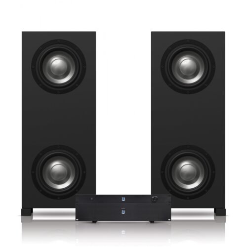 Amphion BaseTwo25 system Extension Tower and FlexAmp1200 crossover/Amplifier Module