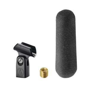Audio-Technica AT875R - included stand clamp, thread adapter and foam windscreen Audio-Technica AT875R Line + Gradient Condenser Microphone