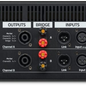 Avantone Pro CLA-400 - rear panel with inputs and speaker terminals Avantone Pro CLA-400 Studio Reference Amplifier