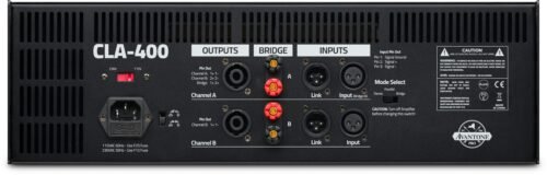 Avantone Pro CLA-400 - rear panel with inputs and speaker terminals Avantone Pro CLA-400 Studio Reference Amplifier