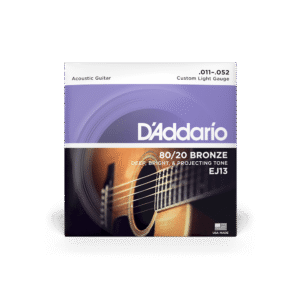 D’ADDARIO EJ13 80/20 BRONZE ACOUSTIC GUITAR STRINGS, 011-052