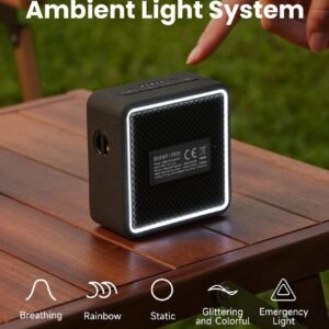 Edifier ES20 Portable Bluetooth Speaker, IP67, Ambient Light, Black – photo 2 Edifier ES20 Portable Bluetooth Speaker, IP67, Ambient Light, Black