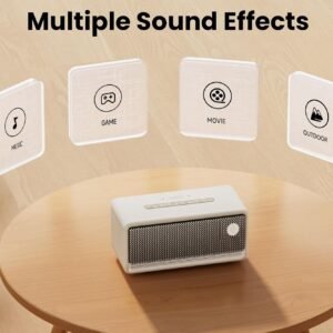 Edifier ES60 Bluetooth Speaker,1 Edifier ES60 Bluetooth Speaker, 9H Playtime, IP66, Ambient Light, Ivory