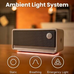 Edifier ES60 Bluetooth Speaker,4 Edifier ES60 Bluetooth Speaker, 9H Playtime, IP66, Ambient Light, Ivory