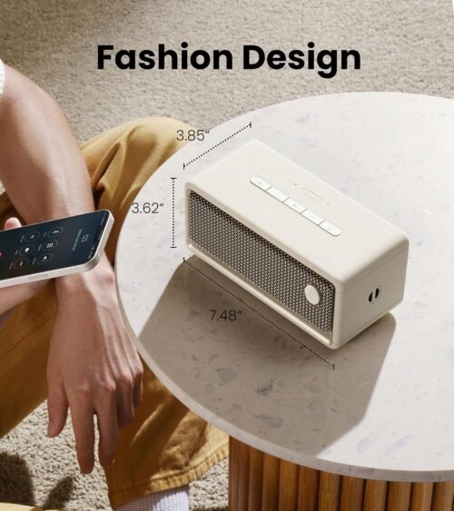 Edifier ES60 Bluetooth Speaker,3 Edifier ES60 Bluetooth Speaker, 9H Playtime, IP66, Ambient Light, Ivory
