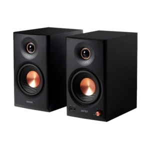 Edifier G1500 MAX - speaker back and side Edifier G1500 MAX 2.1 RGB Light Gaming Speakers Wood Subwoofer