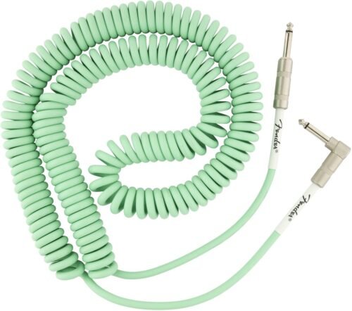 Fender Instrument Cable Original Series Coiled Straight-Angle 30Ft Surf Green 990823007