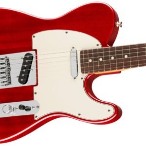 Fender Player II Telecaster Transparent Cherry - angle view Fender Player II Telecaster Slab Rosewood Fingerboard Electric Guitar 0140550514 - Transparent Cherry