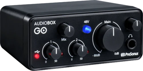 Fender Studio AudioBox Go - angled view Fender Studio AudioBox Go USB-C Audio Interface