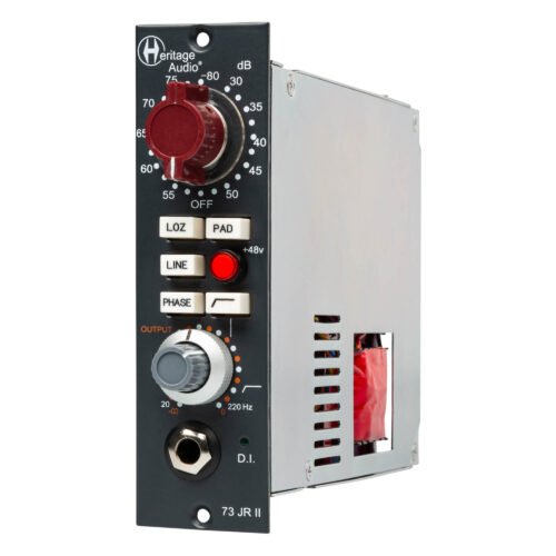 Heritage Audio 73 JR II - angled front view Heritage Audio HA73jr2 500 Series Microphone Preamp