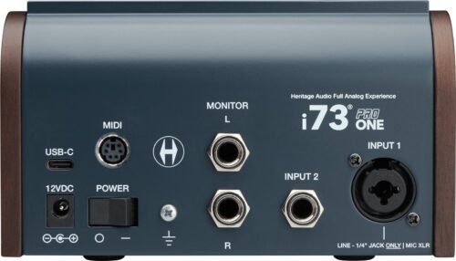 Heritage Audio i73 PRO ONE - rear panel connections