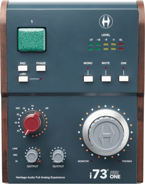 Heritage Audio i73 PRO ONE - top view of controls