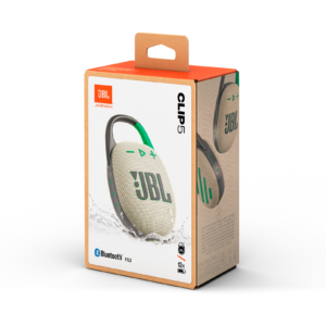 JBL Clip 5 Sand - what's in the box JBL Clip 5 Wireless Ultra-Portable Bluetooth Speaker – Sand