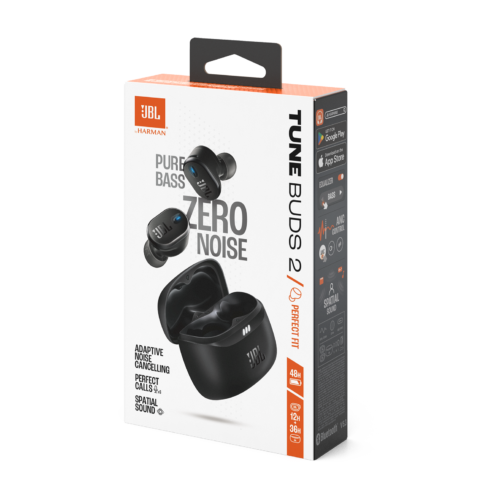 JBL Tune Buds 2 TWS Earbuds with ANC & 48H Playtime (Black)