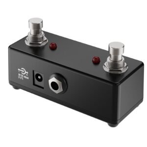 Laney FS2-MINI - left angle view Laney FS2-MINI Dual Switch Mini Pedal Led Status Lights Removable Lead