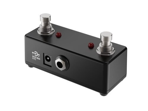Laney FS2-MINI - left angle view Laney FS2-MINI Dual Switch Mini Pedal Led Status Lights Removable Lead