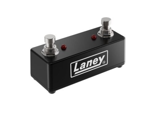 Laney FS2-MINI - right angle view Laney FS2-MINI Dual Switch Mini Pedal Led Status Lights Removable Lead