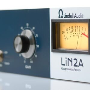 Lindell Audio LiN2A - front panel close-up with VU meter and gain control Lindell Audio LiN2A - front panel close-up with VU meter and gain control