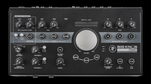 Mackie Big Knob Studio+ - top view of controls Mackie BIG KNOB STUDIO PLUS Monitor Controller Interface