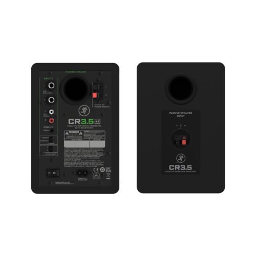 Mackie CR3.5BT - rear panels of powered and passive speaker Mackie CR3.5BT Powered Studio Monitors