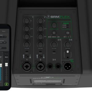 Mackie SRM-Flex - built-in mixer controls with the SRM-Flex Connect app Mackie SRM-FLEX Portable 1300W Column PA System