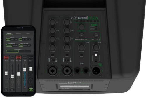 Mackie SRM-Flex - built-in mixer controls with the SRM-Flex Connect app Mackie SRM-FLEX Portable 1300W Column PA System