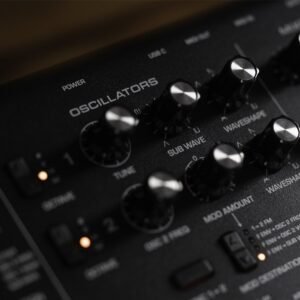 Moog Messenger - oscillator section close-up Moog Messenger Monophonic Analog Synthesizer