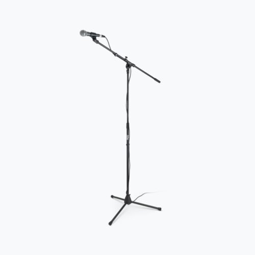 OnStage MS7701B Euro Boom Mic Stand - set up with microphone Onstage stand TMP-MS7701B Euro Boom Mic Stand