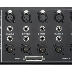 Rupert Neve Designs R6 - rear panel with XLR, TRS and DB-25 connections Rupert Neve Designs R6 Six Space 500 Series Rack