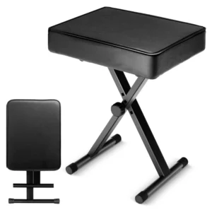 Softline Pro SP50 - bench with folded view Softline Pro SP50 Keyboard Piano Bench Adjustable Collapsible X Style Stool Chair Seat