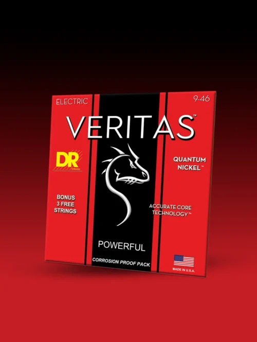 DR Strings VTE-9/46 - Light-Medium 9-46 pack DR Strings VTE-9/46 VERITAS Coated Core Technology Electric Guitar Strings 9-46, Light to Medium