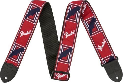Fender 2 inch Monogrammed Strap Red/White/Blue - product photo