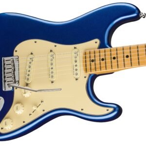 Fender American Ultra Stratocaster Cobra Blue - body angle
