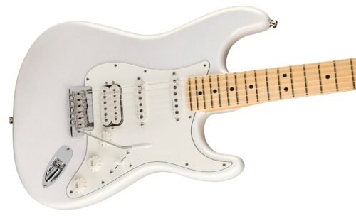 Fender Juanes Stratocaster Luna White - body angle Fender Juanes Stratocaster Luna White - body angle