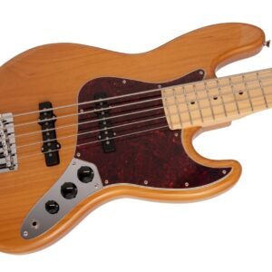 Fender Made in Japan Hybrid II Jazz Bass V Vintage Natural - body angle