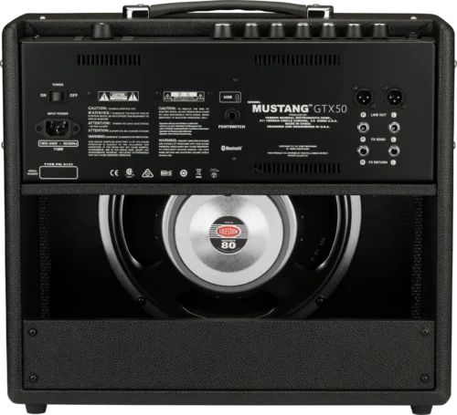 Fender Mustang GTX50 - rear panel