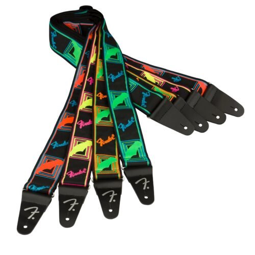 Fender Neon Monogrammed Strap Green/Blue 990681303