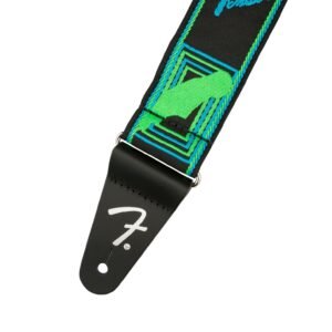Fender Neon Monogrammed Strap Green/Blue 990681303