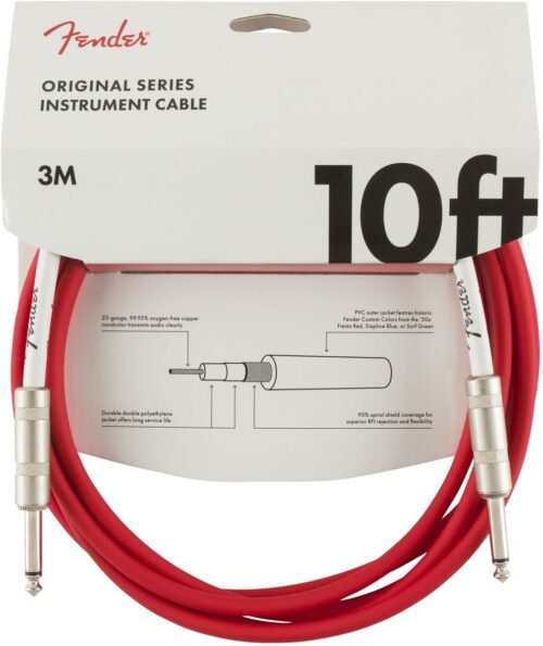 Fender Original Series Instrument Cable 10 ft Fiesta Red - product photo