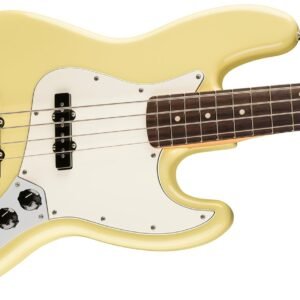 Fender Player II Jazz Bass Hialeah Yellow - body angle Fender Bass Guitar Player II Jazz Rosewood Hialeah Yellow 140480561