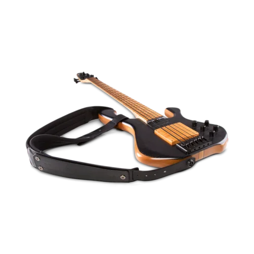 Gruv Gear DuoStrap Neo - logo end close-up Gruv Gear DuoStrap Neo Ergonomic Double Guitar Strap (Black)